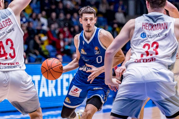 easyCredit BBL, Fraport Skyliners vs Brose Bamberg, Frankfurt, Fraport Arena, 7 11 2021 Lukas Wank Fraport Skyliners 0 , Fraport Skyliners vs Brose Bamberg, Frankfurt, Fraport Arena, 7 11 2021 Copyright: xBEAUTIFULxSPORTS Gawlikx