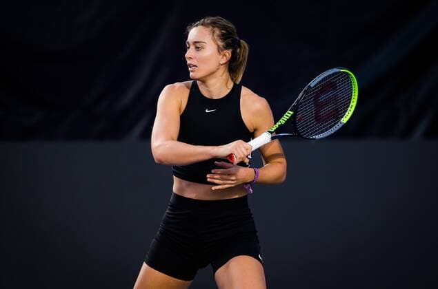 Mandatory Credit: Photo by Rob Prange Shutterstock (12593268bt) Paula Badosa of Spain during practice ahead of the 2021 Akron WTA, Tennis Damen Finals Guadalajara WTA tennis tournament 2021 Akron WTA Finals Guadalajara Sunday Pre-Event - 07 Nov 2021 2021 Akron WTA Finals Guadalajara Sunday Pre-Event - 07 Nov 2021  Copyright: xRobxPrange Shutterstockx 12593268bt