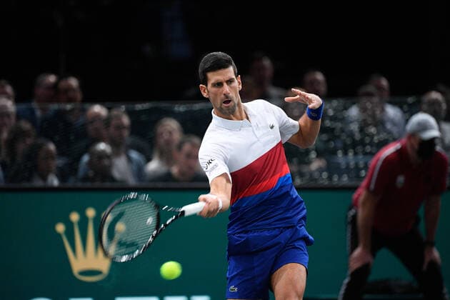 Novak Djokovic SRB during the Rolex Paris Master 2021 at the Accord Arena on sunday november 7, 2021 Paris France Copyright: AntonioxBorga