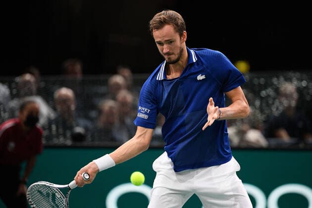 Daniil Medvedev RUS during the Rolex Paris Master 2021 at the Accord Arena on sunday november 7, 2021 Paris France Copyright: AntonioxBorga