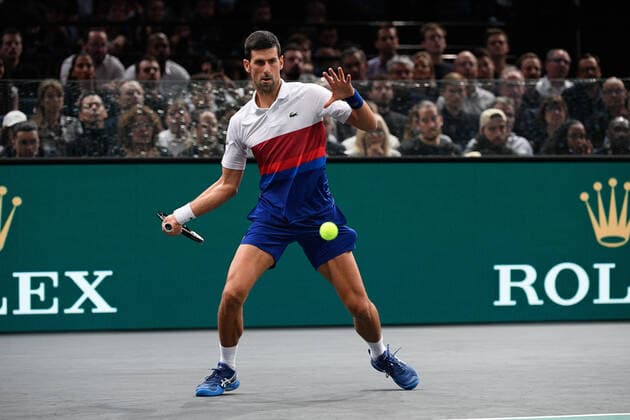 Novak Djokovic SRB during the Rolex Paris Master 2021 at the Accord Arena on sunday november 7, 2021 Paris France Copyright: AntonioxBorga