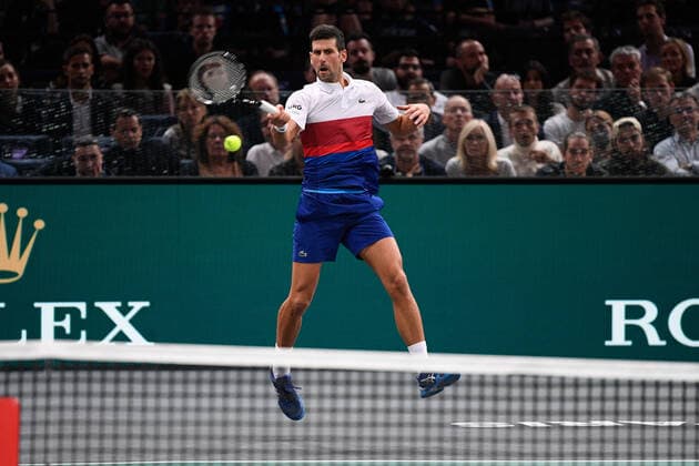Novak Djokovic SRB during the Rolex Paris Master 2021 at the Accord Arena on sunday november 7, 2021 Paris France Copyright: AntonioxBorga