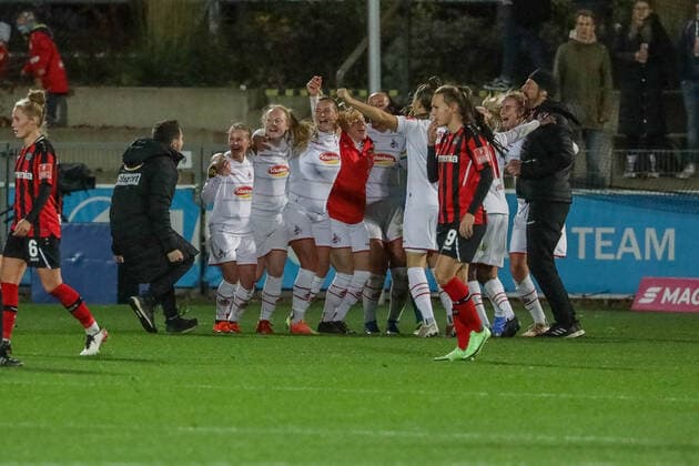 Win of 1 FC Koeln Bayer 04 Leverkusen vs 1 FC Koeln, Football, 2 Women Bundesliga, Matchday 7, Season 2021 2022, 07 11 2021, Bayer 04 Leverkusen vs 1 FC Koeln, Football, 2 Women Bundesliga, Matchday 7, Season 2021 2022, 07 11 2021 Copyright: xEibner-Pressefoto SaraxRoustax EP_SRA