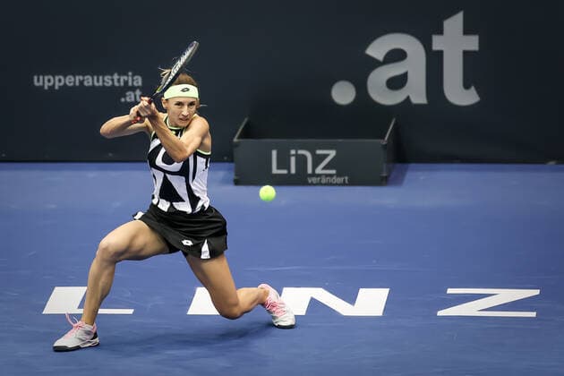 TENNIS - WTA, Tennis Damen Upper Austria Ladies Linz LINZ,AUSTRIA,08.NOV.21 - TENNIS - WTA Tour, Upper Austria Ladies Linz. Image shows Lesia Tsurenko (UKR).  GEPAxpictures xManfredxBinder