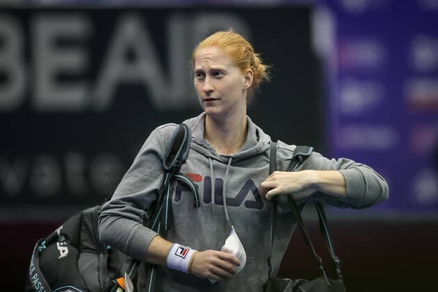 TENNIS - WTA, Tennis Damen Upper Austria Ladies Linz LINZ,AUSTRIA,08.NOV.21 - TENNIS - WTA Tour, Upper Austria Ladies Linz. Image shows Alison Van Uytvanck (BEL).  GEPAxpictures xManfredxBinder