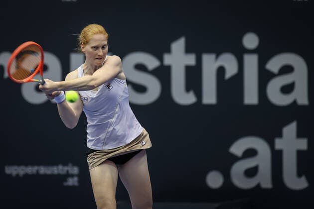 TENNIS - WTA, Tennis Damen Upper Austria Ladies Linz LINZ,AUSTRIA,08.NOV.21 - TENNIS - WTA Tour, Upper Austria Ladies Linz. Image shows Alison Van Uytvanck (BEL).  GEPAxpictures xManfredxBinder