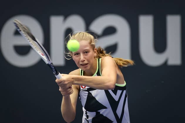 TENNIS - WTA, Tennis Damen Upper Austria Ladies Linz LINZ,AUSTRIA,08.NOV.21 - TENNIS - WTA Tour, Upper Austria Ladies Linz. Image shows Sinja Kraus (AUT).  GEPAxpictures xManfredxBinder