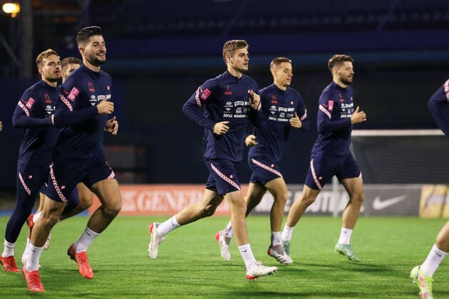 Croatia Training Session Josip Stanisic of Croatia during the training session at stadium Maksimir, in Zagreb, Croatia, on November 8, 2021. LukaxStanzl PIXSELL