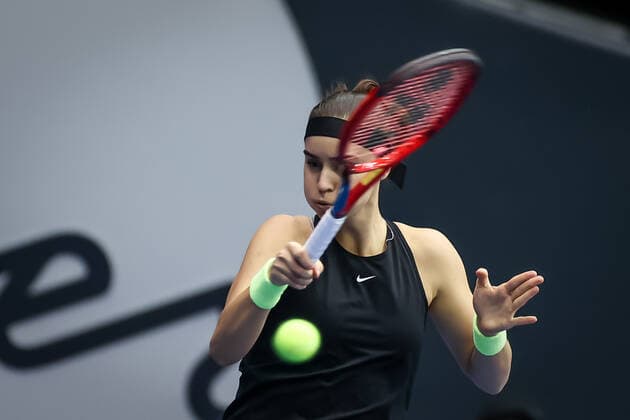 TENNIS - WTA, Tennis Damen Upper Austria Ladies Linz LINZ,AUSTRIA,08.NOV.21 - TENNIS - WTA Tour, Upper Austria Ladies Linz. Image shows Angelina Kalinina (UKR).  GEPAxpictures xManfredxBinder