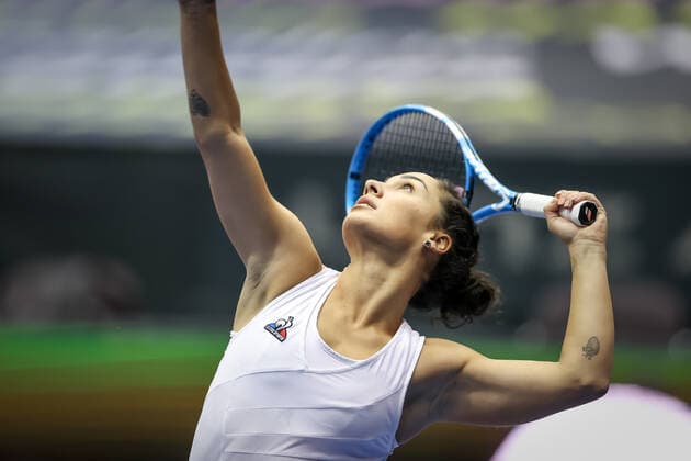 TENNIS - WTA, Tennis Damen Upper Austria Ladies Linz LINZ,AUSTRIA,08.NOV.21 - TENNIS - WTA Tour, Upper Austria Ladies Linz. Image shows Martina Trevisan (ITA).  GEPAxpictures xManfredxBinder