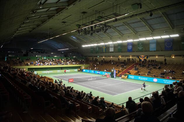 211108 Kungl Tennishallen during men s first round Singles match during Stockholm Open on November 8, 2021 in Stockholm Photo Emma Wallskog BILDBYRAN COP 320 EW0028 tennis stockholm open sverige bbeng,  Copyright: EMMAxWALLSKOG BB211108BB356