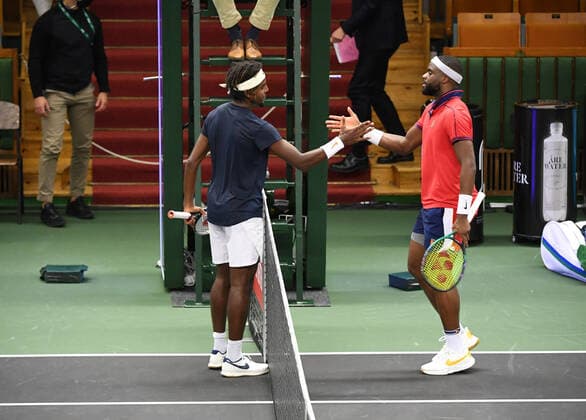 Frances Tiafoe, USA, R won his match against Elias Ymer, Sweden, during the tennis tournament Stockholm Open November 8, 2021 STOCKHOLM Sweden x10080x,  Copyright: xFredrikxSandberg TTx STOCKHOLM OPEN 2021