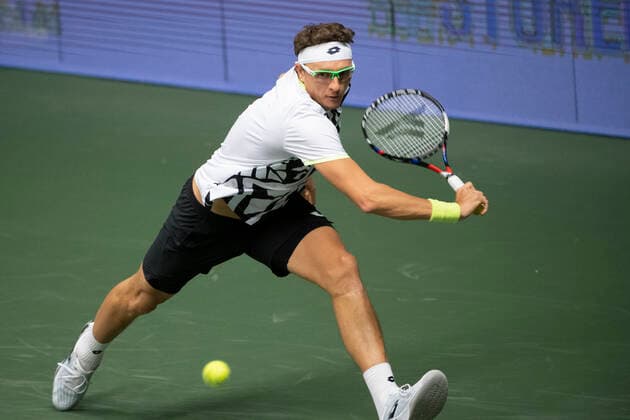 Denis Istomin, Uzbekistan, play against Filip Krajinovic, Serbia during the tennis tournament Stockholm Open November 8, 2021 STOCKHOLM Sweden x10080x,  Copyright: xFredrikxSandberg TTx STOCKHOLM OPEN 2021