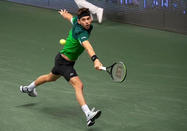 Filip Krajinovic, Serbia play against Denis Istomin, Uzbekistan, during the tennis tournament Stockholm Open November 8, 2021 STOCKHOLM Sweden x10080x,  Copyright: xFredrikxSandberg TTx STOCKHOLM OPEN 2021