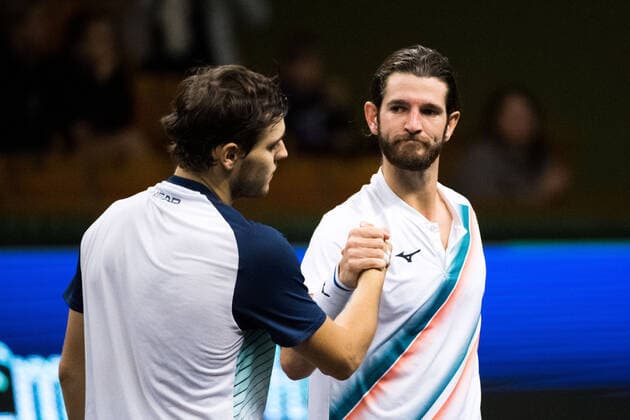 211108 Pavel Kotov of Russia and Andrea Vavassori of Italy competes in men s first round Singles match during Stockholm Open on November 8, 2021 in Stockholm Photo Emma Wallskog BILDBYRAN COP 320 EW0028 tennis stockholm open sverige bbeng,  Copyright: EMMAxWALLSKOG BB211108BB363
