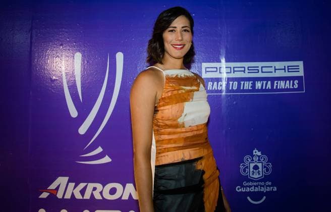 Mandatory Credit: Photo by Rob Prange Shutterstock (12594745d) Garbine Muguruza of Spain during the draw ceremony of the 2021 Akron WTA, Tennis Damen Finals Guadalajara WTA tennis tournament 2021 Akron WTA Finals Guadalajara Monday Draw - 08 Nov 2021 2021 Akron WTA Finals Guadalajara Monday Draw - 08 Nov 2021  Copyright: xRobxPrange Shutterstockx 12594745d
