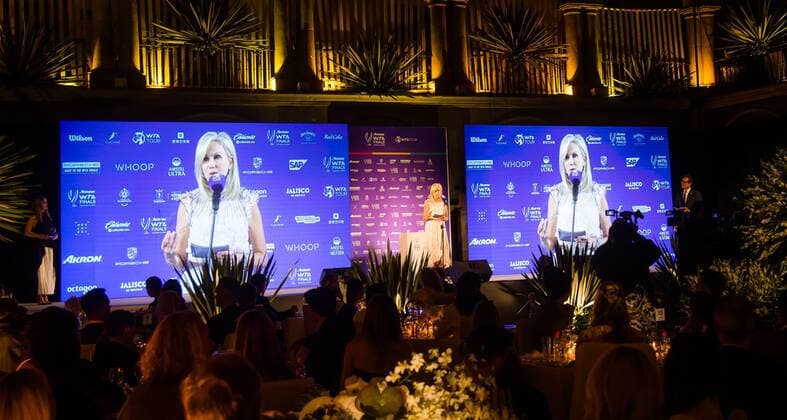 Mandatory Credit: Photo by Rob Prange Shutterstock (12594745bv) Micky Lawler during the draw ceremony of the 2021 Akron WTA, Tennis Damen Finals Guadalajara WTA tennis tournament 2021 Akron WTA Finals Guadalajara Monday Draw - 08 Nov 2021 2021 Akron WTA Finals Guadalajara Monday Draw - 08 Nov 2021  Copyright: xRobxPrange Shutterstockx 12594745bv