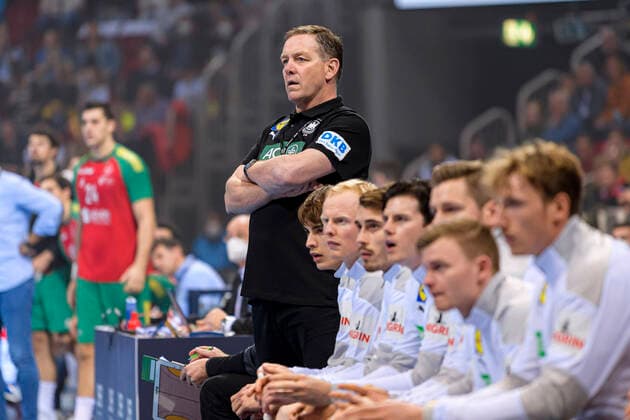 Handball, Mens Day of Handball, friendly match, Germany Portugal coach Alfred Gislason Germany Duesseldorf PSD Bank Dome Germany