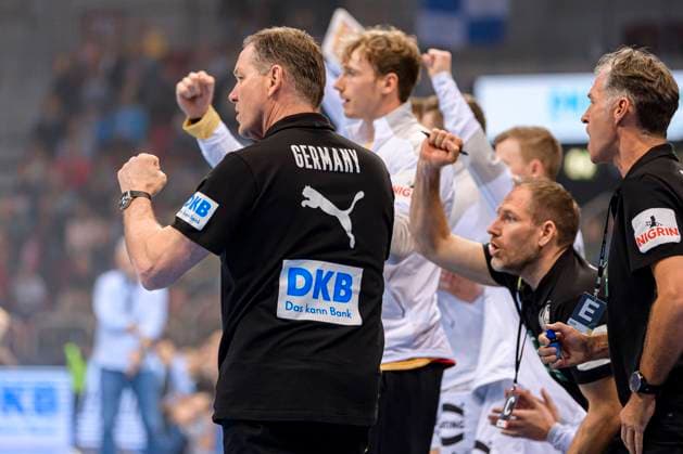Handball, Mens Day of Handball, Friendly Match, Germany Portugal Coach Alfred Gislason Germany Jubel Freude Emotion Duesseldorf PSD Bank Dome Germany