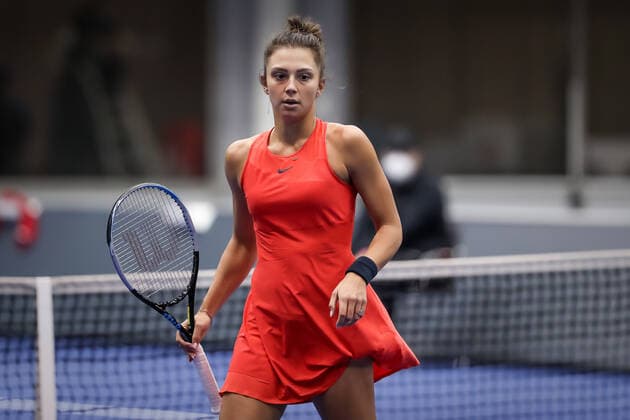 TENNIS - WTA, Tennis Damen Upper Austria Ladies Linz LINZ,AUSTRIA,09.NOV.21 - TENNIS - WTA Tour, Upper Austria Ladies Linz. Image shows Jaqueline Christian (ROU).  GEPAxpictures xManfredxBinder