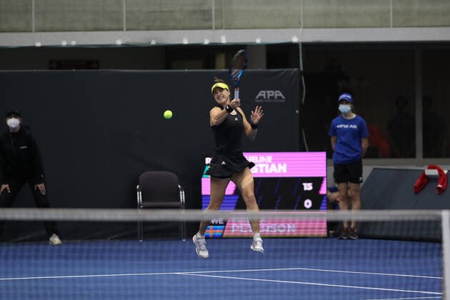 TENNIS - WTA, Tennis Damen Upper Austria Ladies Linz LINZ,AUSTRIA,09.NOV.21 - TENNIS - WTA Tour, Upper Austria Ladies Linz. Image shows Rebecca Peterson (SWE).  GEPAxpictures xManfredxBinder