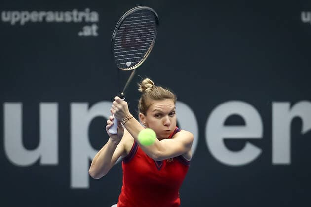 TENNIS - WTA, Tennis Damen Upper Austria Ladies Linz LINZ,AUSTRIA,09.NOV.21 - TENNIS - WTA Tour, Upper Austria Ladies Linz. Image shows Simona Halep (ROU).  GEPAxpictures xManfredxBinder