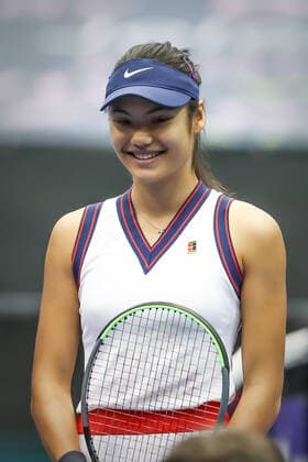 TENNIS - WTA, Tennis Damen Upper Austria Ladies Linz LINZ,AUSTRIA,09.NOV.21 - TENNIS - WTA Tour, Upper Austria Ladies Linz. Image shows Emma Raducanu (GBR).  GEPAxpictures xManfredxBinder