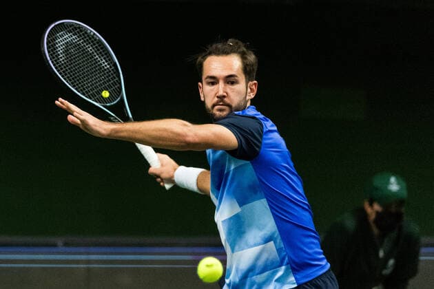 211109 Viktor Durasovic of Norway competes in men s first round Singles match during Stockholm Open on November 9, 2021 in Stockholm Photo Emma Wallskog BILDBYRAN COP 320 EW0029 tennis stockholm open day 3 bbeng norge norway,  Copyright: EMMAxWALLSKOG BB211109BB401