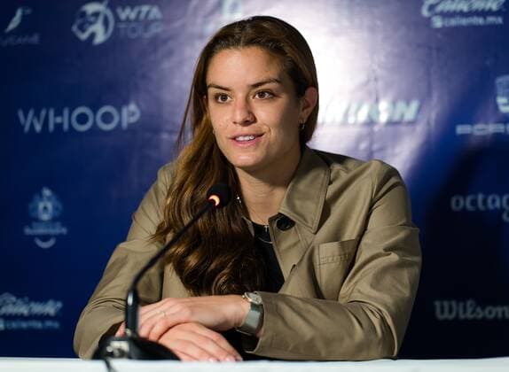Mandatory Credit: Photo by Rob Prange Shutterstock (12595799ac) Maria Sakkari of Greece talks to the media during Media Day at the 2021 Akron WTA, Tennis Damen Finals Guadalajara WTA tennis tournament 2021 Akron WTA Finals Guadalajara Tuesday Media Day - 09 Nov 2021 2021 Akron WTA Finals Guadalajara Tuesday Media Day - 09 Nov 2021  Copyright: xRobxPrange Shutterstockx 12595799ac