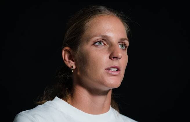 Mandatory Credit: Photo by Rob Prange Shutterstock (12595799ap) Karolina Pliskova of the Czech Republic talks to the media during Media Day at the 2021 Akron WTA, Tennis Damen Finals Guadalajara WTA tennis tournament 2021 Akron WTA Finals Guadalajara Tuesday Media Day - 09 Nov 2021 2021 Akron WTA Finals Guadalajara Tuesday Media Day - 09 Nov 2021  Copyright: xRobxPrange Shutterstockx 12595799ap