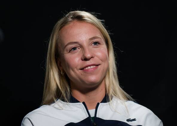 Mandatory Credit: Photo by Rob Prange Shutterstock (12595799by) Anett Kontaveit of Estonia talks to the media during Media Day at the 2021 Akron WTA, Tennis Damen Finals Guadalajara WTA tennis tournament 2021 Akron WTA Finals Guadalajara Tuesday Media Day - 09 Nov 2021 2021 Akron WTA Finals Guadalajara Tuesday Media Day - 09 Nov 2021  Copyright: xRobxPrange Shutterstockx 12595799by