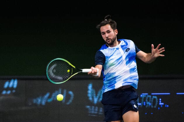 211109 Viktor Durasovic of Norway competes in men s first round Singles match during Stockholm Open on November 9, 2021 in Stockholm Photo Emma Wallskog BILDBYRAN COP 320 EW0029 tennis stockholm open day 3 bbeng,  Copyright: EMMAxWALLSKOG BB211109BB810