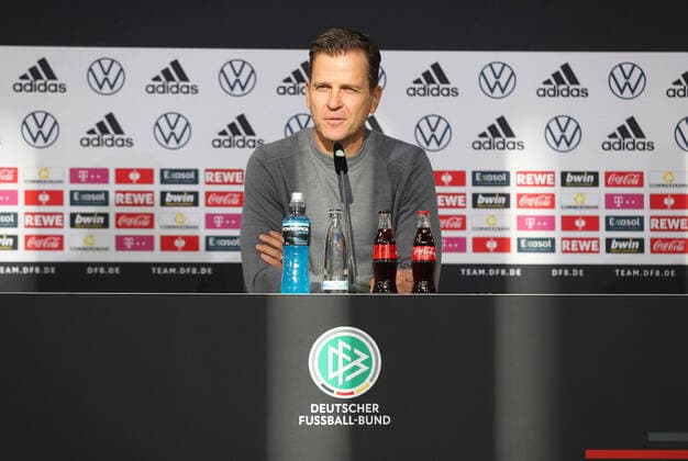 Germany vs Liechtenstein, World Cup qualifier, Wolfsburg previews, 09 11 2021, World Cup qualifier Germany vs Liechtenstein, German national football team manager Oliver Bierhoff during Wolfsburg press conference