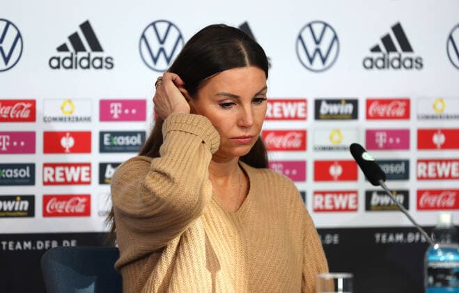 Germany vs Lichtenstein, World Cup Quali, Preliminary reports Wolfsburg, 10 11 2021, World Cup qualifier Germany vs Lichtenstein, German national football team, Press conference for the award ceremony of the Robert Enke Foundation, Teresa Enke during the press conference Wolfsburg