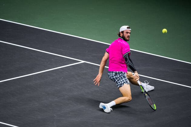 211110 Tommy Paul of USA compete in men s second round Singles match during Stockholm Open on November 10, 2021 in Stockholm Photo Emma Wallskog BILDBYRAN COP 320 EW0031 tennis stockholm open day 4 bbeng,  Copyright: EMMAxWALLSKOG BB211110BB298