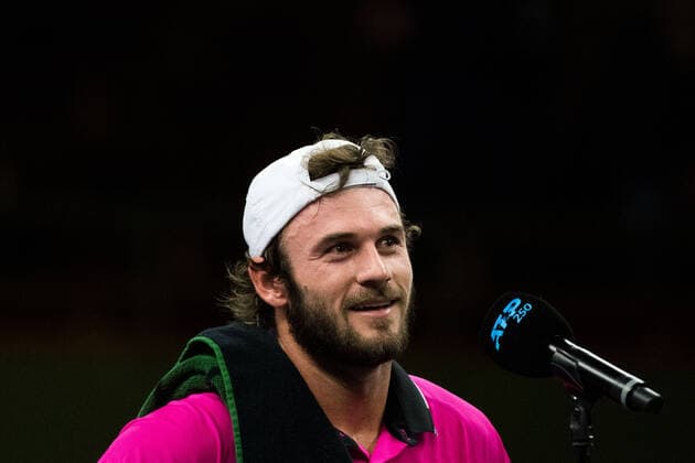 211110 Tommy Paul of USA after competing in men s second round Singles match during Stockholm Open on November 10, 2021 in Stockholm Photo Emma Wallskog BILDBYRAN COP 320 EW0031 tennis stockholm open day 4 bbeng,  Copyright: EMMAxWALLSKOG BB211110BB300