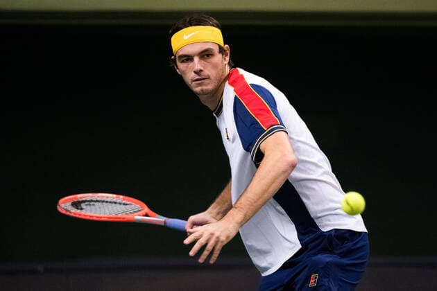 211110 Taylor Fritz of USA compete in men s second round Singles match during Stockholm Open on November 10, 2021 in Stockholm Photo Emma Wallskog BILDBYRAN COP 320 EW0031 tennis stockholm open day 4 bbeng,  Copyright: EMMAxWALLSKOG BB211110BB302