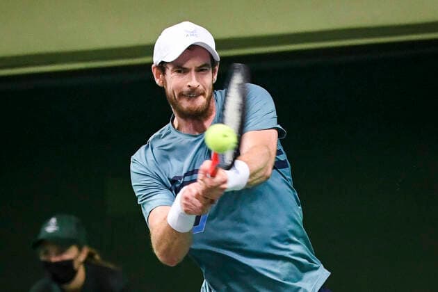 STOCKHOLM 20211110 Andy Murray of Great Britain in action during a men s singles tennis match against Jannik Sinner of Italy during the tennis tournament Stockholm Open on November 10, 2021 STOCKHOLM SWEDEN TENNIS x10080x,  Copyright: xFredrikxSandberg TTx STOCKHOLM OPEN 2021