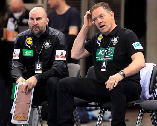 GISLASON Alfred Trainer Team Germany with Co Trainer WUDTKE Erik Handball match Germany Portugal on 07 11 2021 in Duesseldorf at PSD Bank Dome