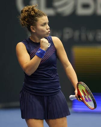 Jasmine Paolini Tennis Ladies Linz 2021 WTA Tips Arena Linz Upper Austria 10 November 2021 Copyright: xJuergenxHasenkopfx