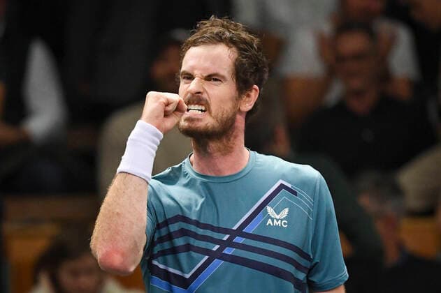 STOCKHOLM 20211110 Andy Murray of Great Britain celebrates after winning his men s singles tennis match against Jannik Sinner of Italy during the tennis tournament Stockholm Open on November 10, 2021 STOCKHOLM SWEDEN TENNIS x10080x,  Copyright: xFredrikxSandberg TTx STOCKHOLM OPEN 2021