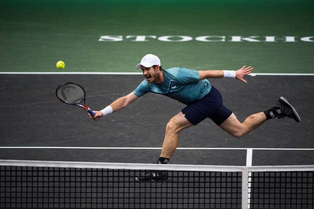 211110 Sir Andy Murray of Great Britain compete in men s second round Singles match during Stockholm Open on November 10, 2021 in Stockholm Photo Emma Wallskog BILDBYRAN COP 320 EW0031 tennis stockholm open day 4 bbeng,  Copyright: EMMAxWALLSKOG BB211110BB572