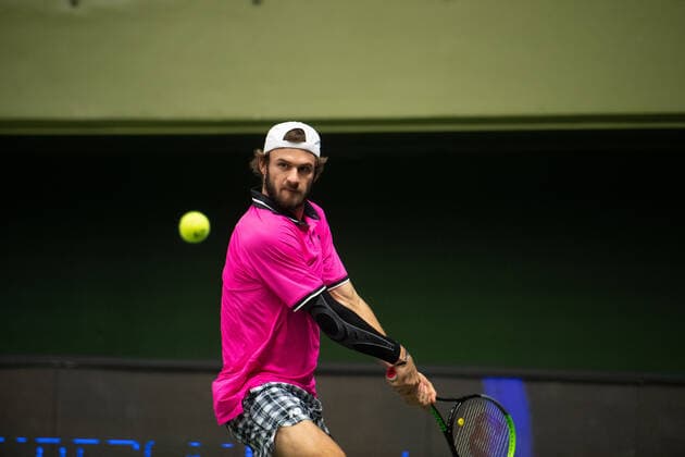 211110 Tommy Paul of USA compete in men s second round Singles match during Stockholm Open on November 10, 2021 in Stockholm Photo Emma Wallskog BILDBYRAN COP 320 EW0031 tennis stockholm open day 4 bbeng,  Copyright: EMMAxWALLSKOG BB211110BB574