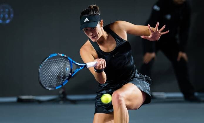 Mandatory Credit: Photo by Rob Prange Shutterstock (12596802cy) Garbine Muguruza of Spain in action during the first round-robin match at the 2021 Akron WTA, Tennis Damen Finals Guadalajara WTA tennis tournament Akron WTA Finals, Day 1, Tennis, Panamerican Tennis Center Guadalajara, Mexico - 10 Nov 2021 Akron WTA Finals, Day 1, Tennis, Panamerican Tennis Center Guadalajara, Mexico - 10 Nov 2021  Copyright: xRobxPrange Shutterstockx 12596802cy