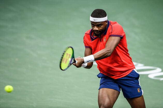 211111 Frances Tifoe of USA competing in men s quarter final s Singles match during Stockholm Open on November 11, 2021 in Stockholm Photo Jesper Zerman BILDBYRAN COP 234 JZ0154 tennis stockholm open day 5 bbeng,  Copyright: JESPERxZERMAN BB211111JZ001