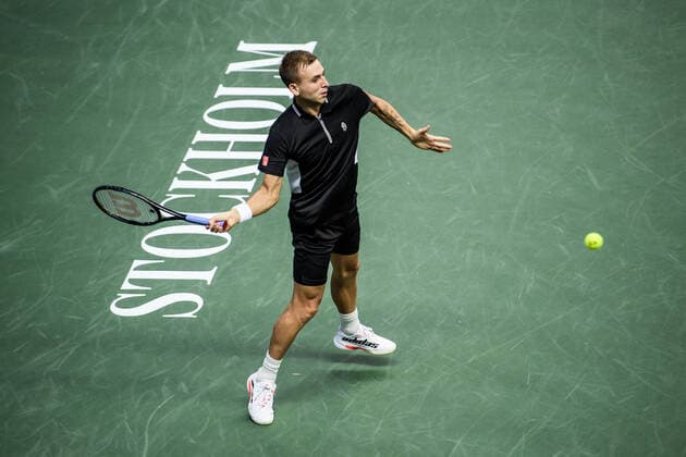 211111 Daniel Evans of Great Britain competing in men s quarter final s Singles match during Stockholm Open on November 11, 2021 in Stockholm Photo Jesper Zerman BILDBYRAN COP 234 JZ0154 tennis stockholm open day 5 bbeng,  Copyright: JESPERxZERMAN BB211111JZ006