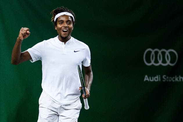 211111 Elias Ymer of Sweden clebrates after competing in men s quarter final s Doubles match during Stockholm Open on November 11, 2021 in Stockholm Photo Jesper Zerman BILDBYRAN COP 234 JZ0154 tennis stockholm open day 5 bbeng jubel,  Copyright: JESPERxZERMAN BB211111JZ015
