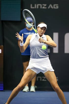 TENNIS - WTA, Tennis Damen Upper Austria Ladies Linz LINZ,AUSTRIA,11.NOV.21 - TENNIS - WTA Tour, Upper Austria Ladies Linz. Image shows Osaka Kalashnikova (GEO).  GEPAxpictures xManfredxBinder