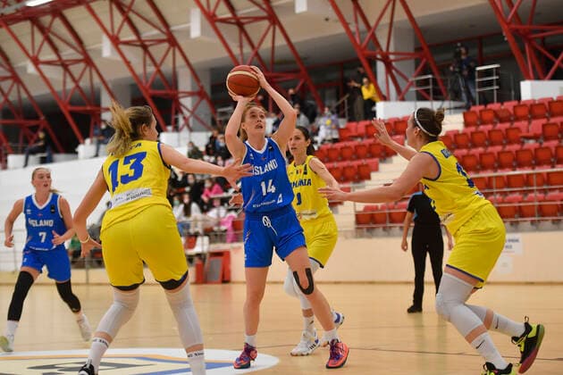 FIBA Women s EuroBasket Qualifiers: Romania v Iceland Bucharest, Romania - NOVEMBER 11: Sara Run Hinriksdottir in action during the FIBA Women s EuroBasket Qualifiers game between Romania and Iceland at Steaua Stadium, thursday, November 11, 2021 in Bucharest, Romania. Alex Nicodim Imago Images Copyright: xAlexxNicodimx