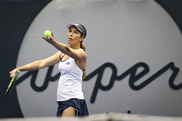 TENNIS - WTA, Tennis Damen Upper Austria Ladies Linz LINZ,AUSTRIA,11.NOV.21 - TENNIS - WTA Tour, Upper Austria Ladies Linz. Image shows Danielle Collins (USA).  GEPAxpictures xManfredxBinder